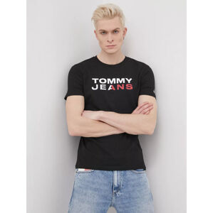 Tommy Jeans pánské černé triko - XXL (BDS)